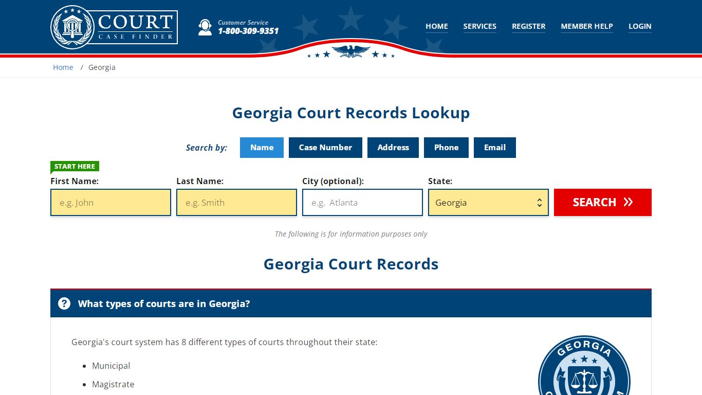 Georgia Court Records Lookup - GA Court Case Search